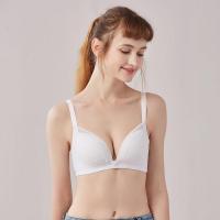 都市丽人内衣女聚拢收副乳文胸薄款防下垂性感蕾丝女士胸罩无钢圈 浅灰色 70B 32