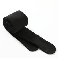 秋冬新款螺纹竖条打底裤女外穿薄款灰色秋裤女加绒加厚连裤袜棉裤 黑色连脚 150克薄款无绒