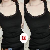 []胖mm200斤大码吊带背心女春秋夏打底外穿吊带蕾丝边 802款黑色[送]802款黑色 S 码#70-85斤