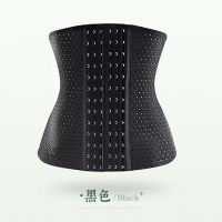 束腰带产后瘦腰男女学生秋冬薄塑身衣收腹减肥瘦身燃脂瘦肚子神器 25cm三排扣(黑色) S 适合体重(85-99)斤