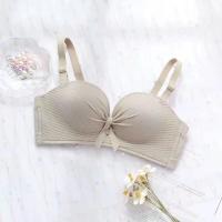 无肩带内衣女小胸防滑聚拢隐形露肩无钢圈性感婚纱礼服一字肩文胸 灰色(单件) 32/70 A