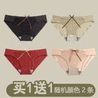 新款日系抹胸内衣女小胸聚拢无肩带防滑无钢圈少女裹胸罩文胸套装 内裤[1送1]颜色随机 32/70A