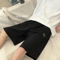 夏季薄款破洞牛仔短裤男潮五分裤男士牛仔五分马裤宽松休闲中裤男 D04#黑色短裤 28[关注店铺优先发货]