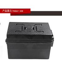 电动三轮车电池盒48v20ah铅酸电池壳电动踏板车通用加厚电瓶外箱 黑色三轮电池盒{送插头螺丝}