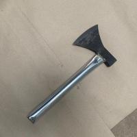 手工锻打斧头砍柴家用劈柴神器轨道钢全钢户外砍树柴工具木工斧头 铁管小号斧子