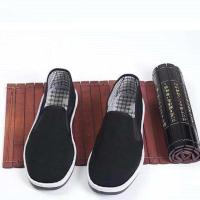 老北京休闲布鞋男印花豆豆社会人江湖忠义情侣帆布板脸谱色鬼刺绣 凌云店黑白边 36