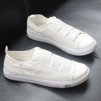 夏季透气男士帆布板鞋韩版潮流轻便鞋男百搭学生鞋37码38码休闲鞋 815白色 44