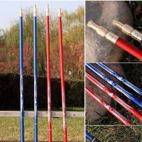 碳素抄网竿超轻超硬钓鱼抄网杆伸缩操网挂鱼竞技套装折叠网头捞鱼 2.1米裸杆(蓝)