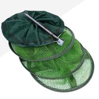速干鱼护网加厚防挂涂胶渔护渔户装鱼网兜袋钓鱼野钓鱼户渔具折叠 军绿 钢叉护25*1.1米(单鱼护)