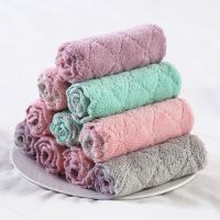 抹布家用洗碗吸水不掉毛去油洗碗布厨房用品家务清洁洗碗巾擦手巾 双面压花[10条装]