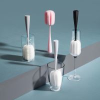 可立式长柄杯刷 保温杯海绵清洗杯子刷奶瓶刷清洗刷玻璃杯清洁刷 22.5cm杯刷1个装(颜色随机)