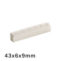 吉他牛骨琴枕琴桥民谣木吉他上弦枕下弦枕弦桥吉他配件左手左撇子 上枕43*6*9mm[1个]送砂纸