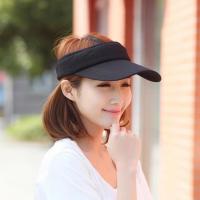 帽夏季太阳帽防飞沫骑车防紫外线防晒无顶遮阳帽子遮脸电动车面罩 新款空顶大檐帽黑色