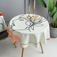 北欧桌布防水防烫防油免洗ins风家用圆桌阳台圆形小茶几装饰布置 花神 60cm圆 适用30cm圆桌