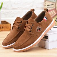 [牛筋底耐穿]老北京布鞋男中年男鞋子帆布鞋爸爸鞋男鞋韩版板鞋 8612驼色(四季版+牛筋底) 39