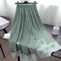 改良版汉服女装两件旗袍连衣裙套装连衣裙洋气减龄2021年新款夏季 单件 绿色半身裙 质量保证 S[建议80-95斤]