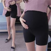 新品韩版孕妇装夏装连衣裙时尚洋气网纱仙女裙孕晚期宽松孕妇上衣 黑色安全裤[单件] M