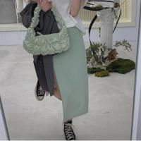 温柔风粉色半身长裙女2021夏季新款性感显瘦高腰开叉辣妹炸街裙子 哈密瓜 XS [腰围60厘米]