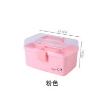小可爱少女女孩发饰首饰盒收纳盒发夹头绳儿童公主头饰梳妆收纳箱 粉色