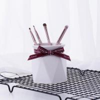 北欧ins小清新笔筒桶 陶瓷化妆刷筒化妆刷桶桌面眼线笔眉笔收纳筒 白色小号