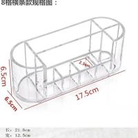 纳装化妆刷桶大三格笔筒化妆品桌面收纳架眉笔梳子收纳盒多格整理 8格口红笔刷筒