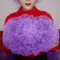 2021秋冬新款满天星帽子时尚高端舒适透气性强 头顶无钻孔雀帽紫色