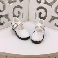 60厘米叶罗丽娃娃鞋子富华达芭比娃娃高跟鞋马丁靴3分BJD/SD娃鞋 黑低白皮鞋 60厘米娃娃用鞋子