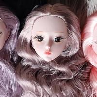 德娃娃60厘米白肌23关节实身芭比娃娃女孩玩具儿童婚纱衣服换装 灰卷发裸娃 整个60厘米白肌德多关节+低跟鞋