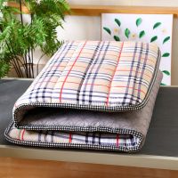 加厚学生宿舍床垫防潮可折叠榻榻米床垫子上下铺单人双人宿舍 网红格子[加厚可折叠不变形] 60X100cm[花型随机]