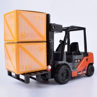 力利惯性工程车内燃式叉车铲车升降机起重机儿童男孩玩具汽车模型 叉车