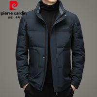 皮尔卡丹2021冬季新款加厚羽绒服男中青年男士立领纯色休闲保暖外套上衣