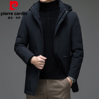 皮尔卡丹2021冬季羽绒服男加厚中长款连帽外套中青年商务休闲可拆卸内胆