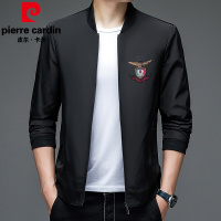 皮尔卡丹重工艺男装刺绣图案韩版潮夹克男士外套棒球领时尚休闲上衣服2021秋天新款