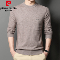 皮尔卡丹100纯羊毛衫男士毛衣圆领休闲大码针织衫毛线衣服男2021冬季新款