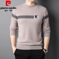 皮尔卡丹刺绣重工艺100羊毛衫男厚半高领男装毛衣时尚潮保暖衣服冬季新款