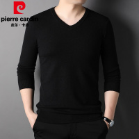 皮尔卡丹经典人气春秋薄v领毛衣男长袖男士针织衫休闲男装外穿大码上衣服