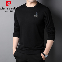 皮尔卡丹韩风圆领长袖男士T恤卫衣时尚休闲青年男装上衣服体恤2022秋新款