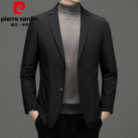 皮尔卡丹秋冬季羽绒服男中青年男士商务休闲羽绒西服轻便外套上衣鹅绒