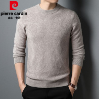 皮尔卡丹高档新款男士羊绒衫中青年秋冬季保暖打底针织毛衣圆领宽松休闲