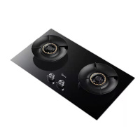JZT-Q83 嵌入式燃气灶 黑玻 双头 天然气 一级 电池 JZT-Q83