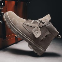 伊努特高帮马丁靴男鞋冬季2021年新款潮流休闲雪地靴复古工装保暖棉鞋男