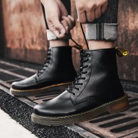 伊努特马丁靴男款高帮英伦风情侣工装潮鞋中帮休闲男鞋机车加绒雪地棉鞋