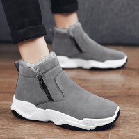 伊努特加厚保暖东北雪地靴男款高帮加绒棉鞋高帮男鞋面包马丁靴