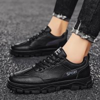 伊努特男士皮鞋男秋季商务正装上班休闲鞋子潮鞋厨房厨师男鞋理发师皮鞋