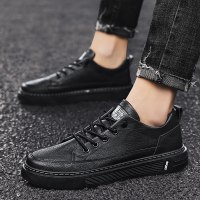 伊努特男鞋秋季厨房上班工作专用劳保板鞋百搭男士休闲皮鞋