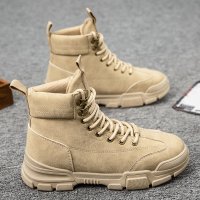 伊努特男鞋秋冬季马丁靴高帮加绒雪地靴英伦风棉鞋保暖新款工装男靴