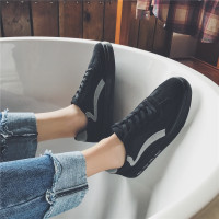 伊努特秋季潮流男鞋男生休闲鞋帆布鞋板鞋百搭学生透气2021新款黑色