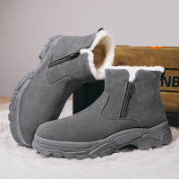 伊努特冬季加绒男靴保暖雪地靴厚底大棉鞋高帮户外东北大棉靴抗冻潮