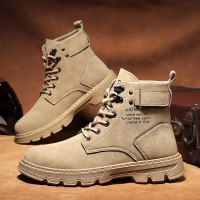 伊努特秋季高帮马丁靴男士潮流工装鞋英伦风靴子户外男鞋冬季短筒雪地靴