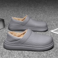 伊努特男士棉拖鞋2021冬季包跟居家保暖室内厚底毛绒棉鞋秋